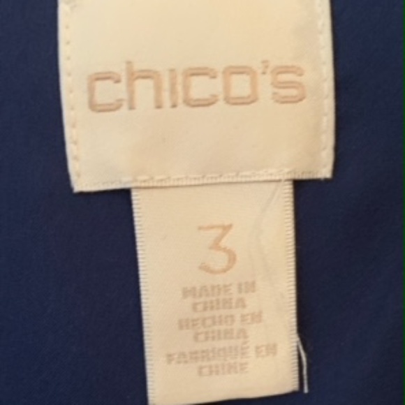 Gorgeous Blue and White Jacket with Flecks of Silver by Chico's - Picture 4 of 13
